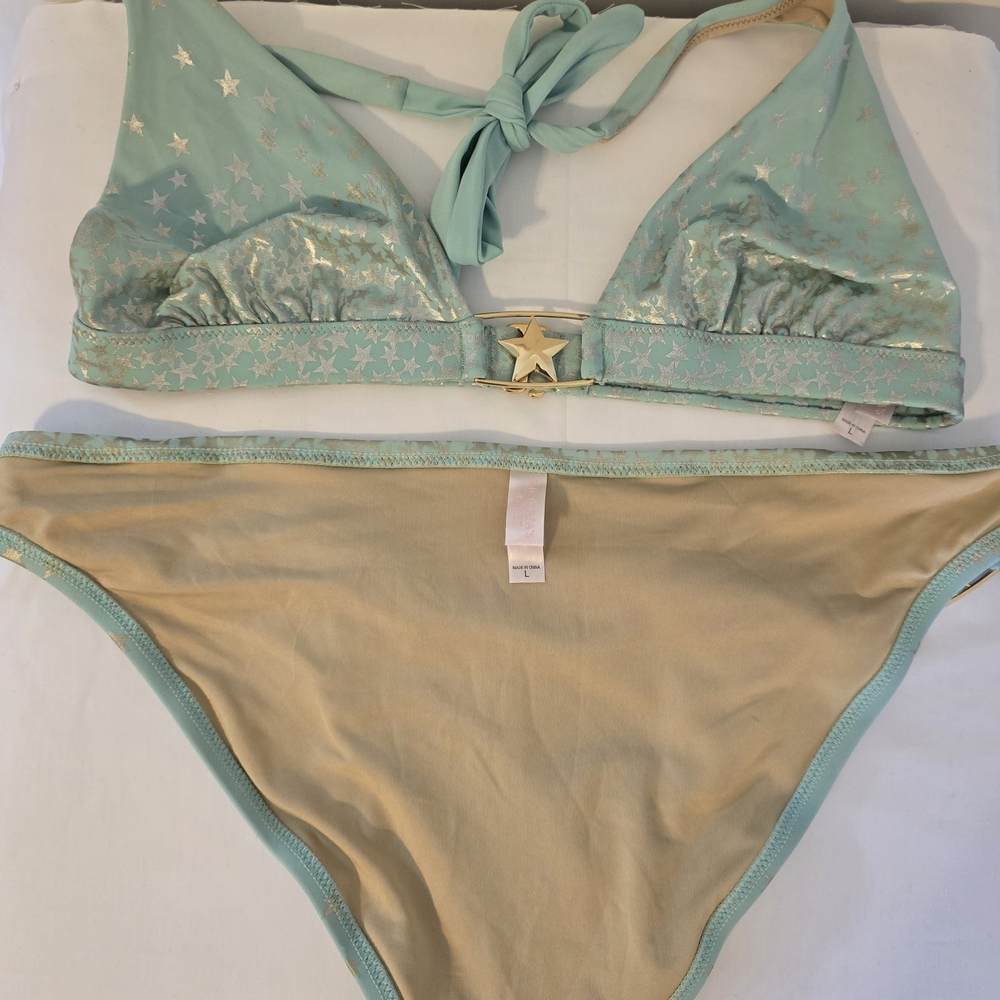 Victoria's Secret Green & Gold Bikini Swimwear - Picture 3 of 3